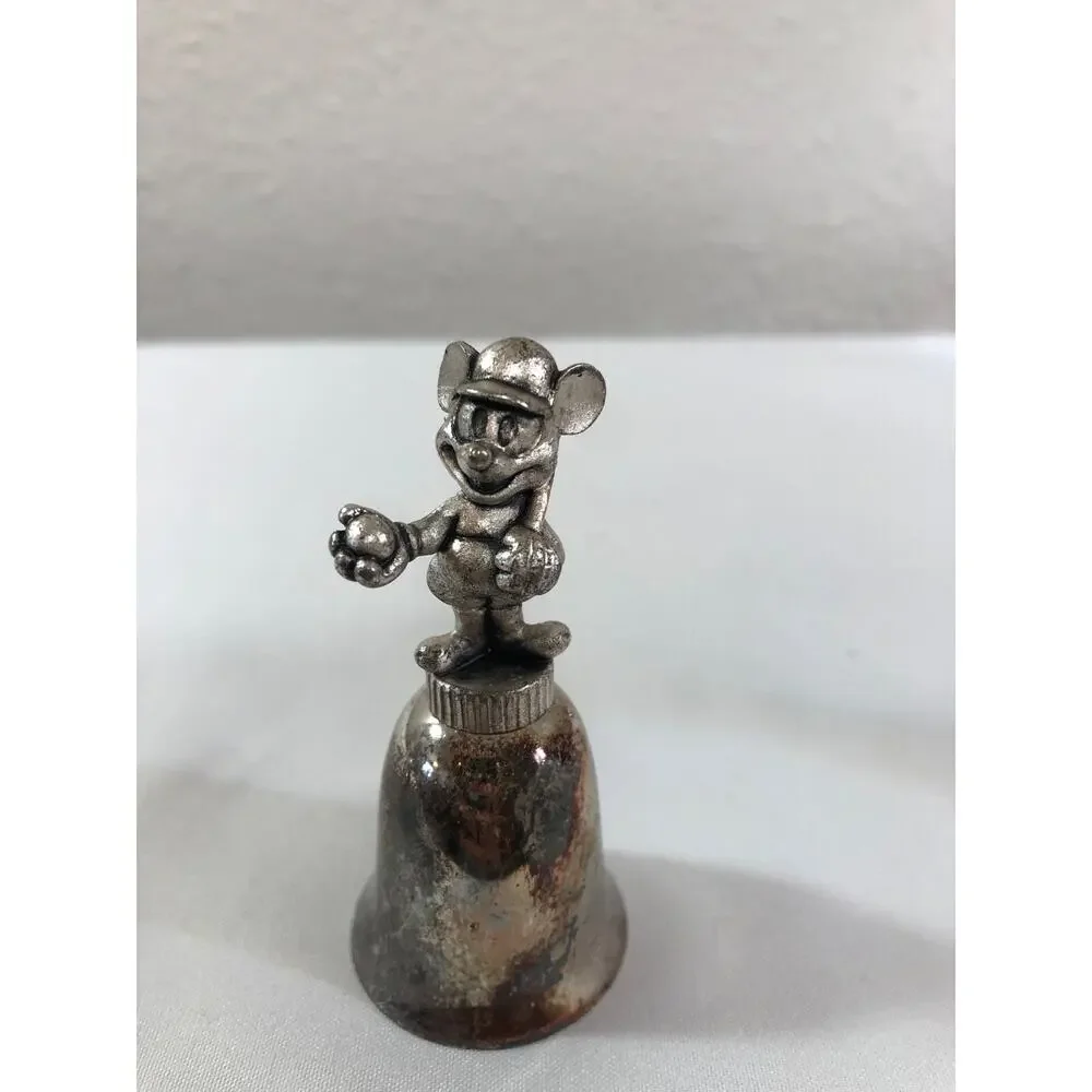 New‎ England Collector's Disney Mickey Silver Plated Bells Lot of 3 VTG 1980's